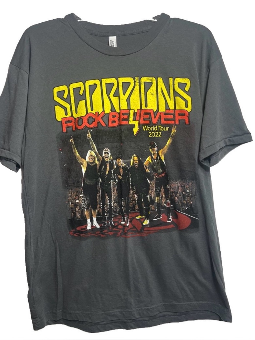 Scorpions Rock Believer World Tour 2022 Official Tour T-Shirt Size Large